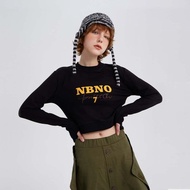 緊身黑色t恤 露臍上衣長袖T恤