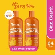 {UU61} Zesty Paws Pure Wild Alaskan Salmon Oil Omega-3 EPA & DHA Cats Dogs (32oz / 946ml) (EXP:10 20