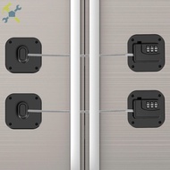 2Pcs Refrigerator Door Lock Keyless Child Safety Combination Lock Baby Proof Cabinet Lock  SHOPCYC5630