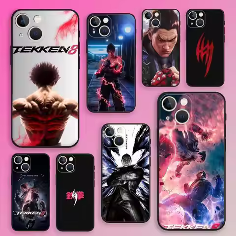 Game T-Tekken 8 Phone Case For iPhone 16,15,14,13,12,11,Plus,Pro Max,XS,X,E,SE,Mini Soft Silicone Bl