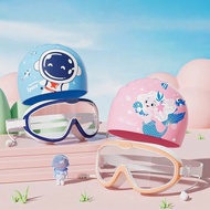Genuine Youyou Wide View Children's Swimming Goggles with Earmuffs Anti-Fog UV Rays for Children 4-1