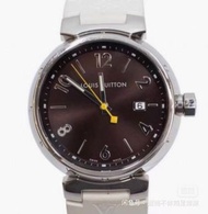 Louis Vuitton Unisex Tambour Q1111 Quartz White Rubber Strap Wrist Watch 39mm。路易威登 Tambour Q1111橡膠錶帶