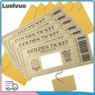 LUOLVUO Golden Ticket Scratch- Card, Scratch  Ticket Raffle Gift Concert Ticket,  with Envelope  Par