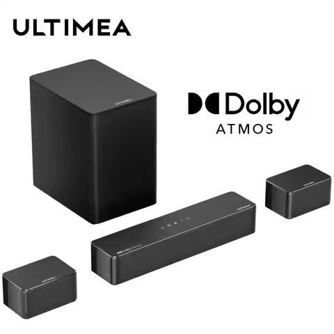 ULTIMEA 5.1 Soundbar with Dolby Atmos, 3D Surround Soundbar for TV with Wireless Subwoofer, Deep Bas