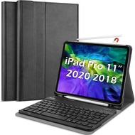 iPad Pro 11 Keyboard Case (2020/2018, 1st and 2nd Generation), Lightweight Smart Cover with Detachable Wireless Keyboard