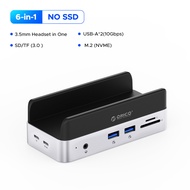 ORICO MiniDock แท่นอุปกรณ์สำรองข้อมูลสำหรับ MaMini M4และ M4 Pro Stand 10Gbps Type C พร้อม SSD M.2 51