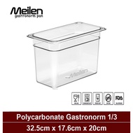 Polycarbonate Gastronom 1/3 20 cm 20cm Gastronom Pan Food Pan