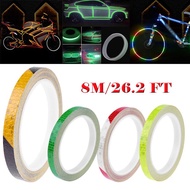 8m Wheel Reflective Sticker Rim Luminous Warning Tape for Bike Car Motorcycle