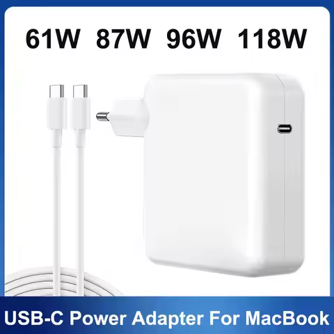 USB-C61W 87W 96W 118W, Type-C PD Charger for Macbook 13 15-inch A1706 A1707 A1708 A1534 A1719 A214 i