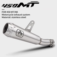 Motorcycle Exhaust Escape System Middle Link Pipe With Muffler Moto For 450MT CFMOTO NK450 450NK IBE