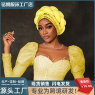 tudung sarung tudung sukan Amazon European American Popular Africa New Style Headscarf Hat Hand-Sewn