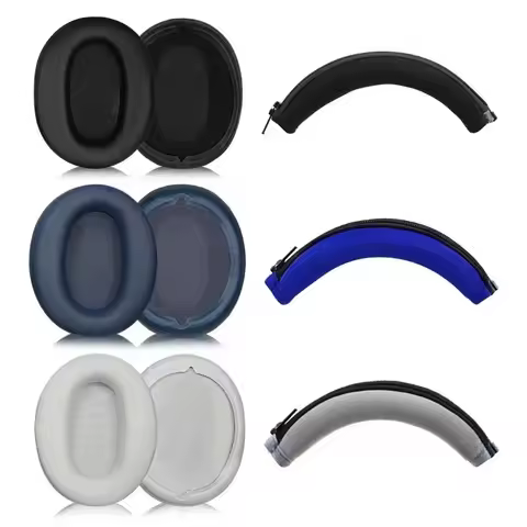Replacement EarPads With Headband Cover For WH-CH710N WH-CH720N Headphone Noise Cancelling Earmuff C
