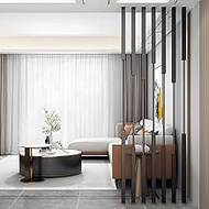 YVYKFZD 7 Pcs Wall Partition Room Divider Floor, Iron Room Divider Post, Simple Privacy Screens Colu