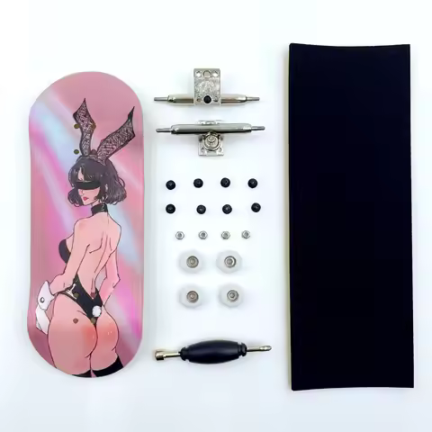 34mm Fingerboard Set Professional Wooden Deck Single Axle Truck CNC Wheels Complete Mini Finger Skat