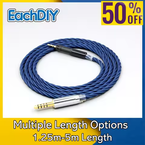 99% Pure Silver OCC Graphene Alloy Full Sleeved Earphone Cable For Sennheiser HD599 HD569 HD 560S HD