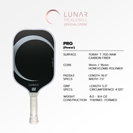 Lunar Pickleball Pro (Power) 14mm16MM ขาว(White) Toray T-700 Raw Carbon Fiber