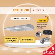 (Ready Stock) Firenzzi Slim Hood FH-902XP/SS 1490 Suction Power / Elba Hood / Kitchen Hood / Rinnai 