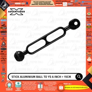 Flat Arm Tray Aluminum Ball to YS Xadventurer 6 inch 15 cm X Adventurer BM-L06 Scuba Diving Camera U