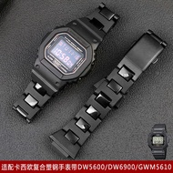 สายนาฬิกาข้อมือ สเตนเลส พลาสติก 16 มม. สําหรับ Casio dw5600 6900 GWM5610 Casio 16 มม.