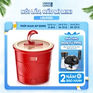 Nồi nấu mì mini Lebenlang LBL0505 nồi lẩu điện đa năng 600W dung tích 1100ml thiết kế nhỏ gọn bảo hà
