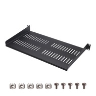 Vented 1U Server Rack Mount Shelf Cantilever Tray for 19 Inch Network Equipment Rack Cabinet