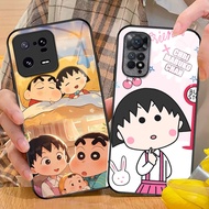chibi maruko chan 03 Glass Phone Case For Xiaomi POCO X7 X3 X4 GT NFC X5 X6 PRO 5G F3 F4 F5 M3 M4 M5