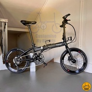 🕶️ Fnhon Blast 20” 𝗠𝗥𝗧/𝗕𝘂𝘀-𝗳𝗿𝗶𝗲𝗻𝗱𝗹𝘆 14 Freebie 𝗟𝗶𝗴𝗵𝘁𝘄𝗲𝗶𝗴𝗵𝘁 Folding Foldable Bicycle Bike Ergon Black Shimano Tiagra Tern