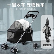 Portable Foldable Pet Trolley Dog Stroller Cat Bag Detachable Cage out Small Dog Pet Cart W5GJ