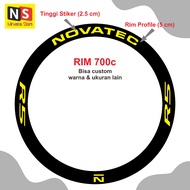 Nirwana NOVATEC Rim Sticker Profile 5cm - Road Bike MTB Fixie Wheelset