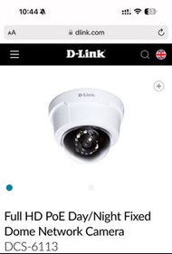 D-Link DCS-6113 Full HD PoE Day Night Fixed Dome Network Camera