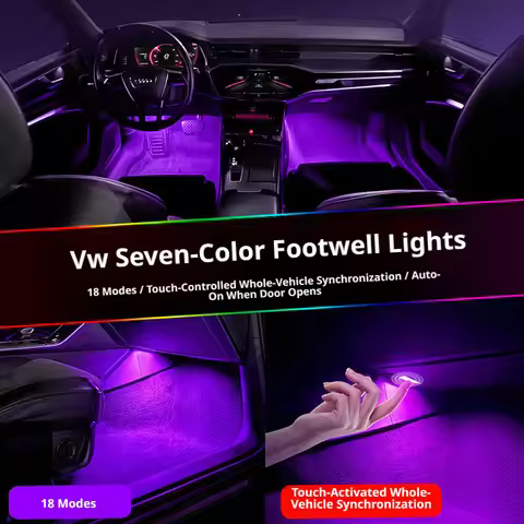 LED Car Footwell Light Bulbs Atmosphere Lamp Accessories For V W Golf 4 5 6 MK4 MK5 MK6 Jetta Passat
