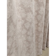 Muquan New Product Chenille Blackout Curtain Pink Peony Embossed Beige Color Gradient Floor-length W
