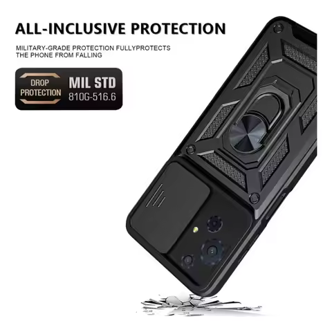 Case For TCL 60 XE NXTpaper 5G Case Magnetic Ring Lens Slide Plush Window Hard Cover For TCL 50 Pro 