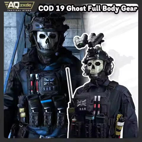 Airsoft Call of Duty 19 Cosplay Night Raid Ghost Tactical Full Set of Equipment, Ghost Tactical Mask