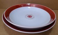 早期大同紅四方印福壽瓷盤 深圓盤-直徑16.5&amp;17.5公分-合售