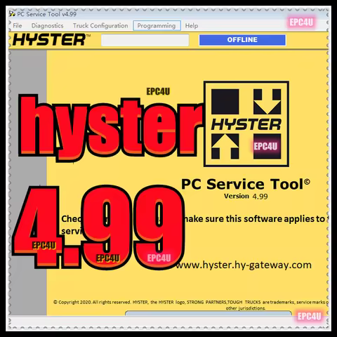 2021 newest Hyster Service Tool v 4.99 diagnostic and programming program + Login ID for More PC unl