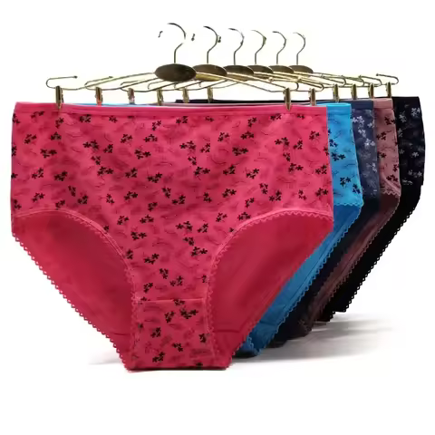 Cotton Panties Plus Size Underwear Women Briefs Female Knickers Lady Lingerie High Waist Intimate XX