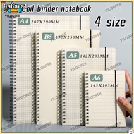 Spiral Notebook A6/A5/B5/A4 Size Grid Lined Coil Notebook Minimalist Style Notebook Babara1.my