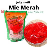 Jelly motif mie merah 500 gram super aneka/ jelly potter / jelly pelangi