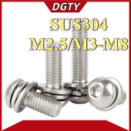 Pan Head Hex Combo Screws M2.5-M8 SS304 for Electronics [DTY2]