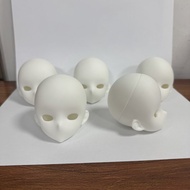 Pure White BJD Head 1/4 Scale 20cm Circumference 4 Points Eyes Ball 14mm Neck Hole 7cm Neck Diameter
