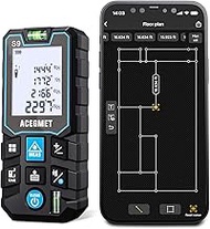 Laser Measurement Tool with Phone App, Record Data+2D Floor Plan Laser Tape Measure ACEGMET 196 Feet