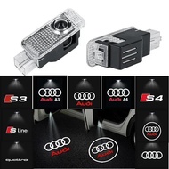 2/4Pcs Car Door Welcome Light Led HD Projector Lamp For Audi A3 A4 B8 8P 8V A6 C7 A5 Q5 B7 B6 B9 SLI