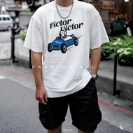Human Made x Victor Victor T-Shirt White 賽車藍 狗狗