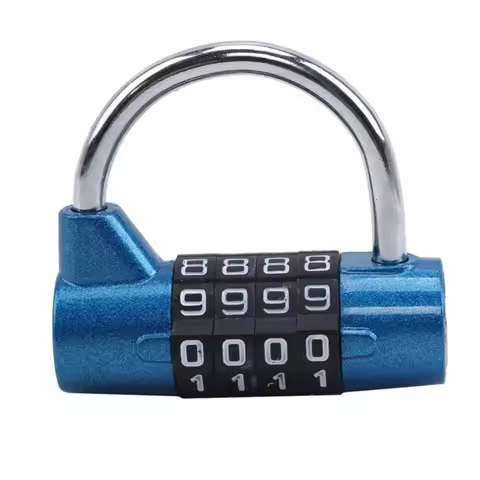 4-Position U-lock Anti-theft Combination Lock Metal Gym Dormitory Locker Door Lock Drawer Toolbox Ho