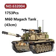 ✨M60 Magach Tank Assembly Model 1753 Pcs Panlos Tank Brick Building Block Collectibles