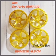 Sparepart RC TURBO TAYAR RIM TURBO 4WD RC Car DRIFT scale  1.10