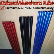 6061 6063 Aluminum Tube Color Anodized Red Blue Black 1M Length Oxide Surface Round Pipe for DIY Fra