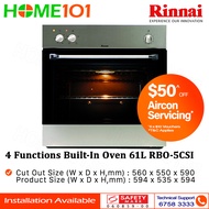 Rinnai 4 Functions Built-In Oven 61L RBO-5CSI