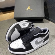 Pure Original AJ1 Low Black White Gray Shadow Gray Low-Top Basketball Shoes Men Women Casual Sports 